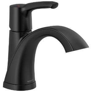 Peerless® P1535LF-BL-LPU ParkWood® Single Hole Lavatory Faucet, 1 Handle, Matte Black