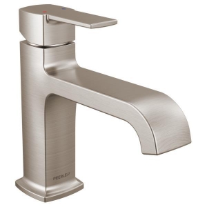 Peerless® P1573LF-BN-M Ezra Lavatory Faucet, 1 gpm Flow Rate, 7-3/16 in H Spout, 1 Handle, Push Pop-Up Drain, 1 Faucet Holes, Brushed Nickel