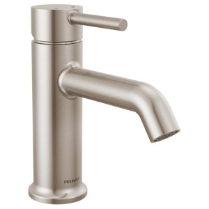 Peerless® P1647LF-BN-M-0.5 Precept® Single-Handle Bathroom Faucet, 0.5 gpm Flow Rate, 6-1/4 in H Spout, 1 Handle, Pop-Up Drain, 1 or 3 Faucet Holes, Brushed Nickel