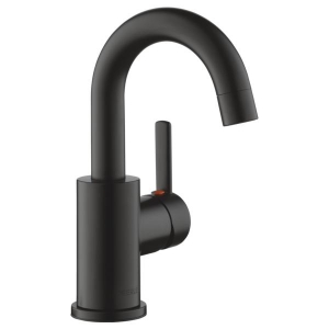 Peerless® P191102LF-BLTP Precept® Single Handle Lavatory Faucet, 1 gpm, 5-3/16 in H Spout, 1 Handle, Push Pop-Up Drain, 1 or 3 Faucet Holes, Matte Black