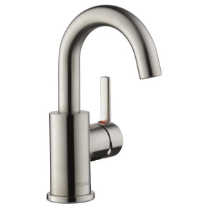 Peerless® P191102LF-BNTP Precept® Single Handle Lavatory Faucet, 1 gpm, 5-3/16 in H Spout, 1 Handle, Push Pop-Up Drain, 1 or 3 Faucet Holes, Brushed Nickel