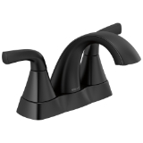 Peerless® P2535LF-BL Parkwood® Two Handle Lavatory Faucet, Matte Black, 2 Handles, Push Pop-Up Drain, 1.0 gpm Flow Rate