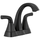 Peerless® P2635LF-BL Parkwood® Two Handle Lavatory Faucet, Matte Black, 2 Handles, Push Pop-Up Drain, 1.0 gpm Flow Rate