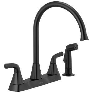 Peerless® P2835LF-BL Parkwood® Two Handle Lavatory Faucet, Matte Black, 2 Handles, 1.5 gpm Flow Rate