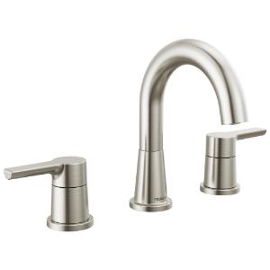 Peerless® P3512LF-BN Bathroom Faucet, 1 gpm Flow Rate, 4.25 in H Spout, 10, 11, 12, 13, 14, 15, 16, 6, 7, 8, 9 in Center, Brushed Nickel, 2 Handles, Push Pop-Up Drain