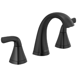 Peerless® P3535LF-BL Parkwood® Widespread Bathroom Faucet, Matte Black, 2 Handles