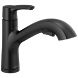 Peerless® P6935LF-BL Parkwood® Single Handle Kitchen Faucet, Matte Black