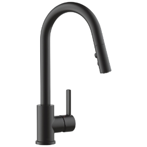 Peerless® P7946LF-BL-1.0 Pull-Down Kitchen Faucet, 1 gpm Flow Rate, Matte Black, 1 Handle, 1 Faucet Hole