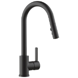 Peerless® P7946LF-BL-1.0 Pull-Down Kitchen Faucet, 1 gpm Flow Rate, Matte Black, 1 Handle, 1 Faucet Hole