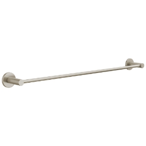 Peerless® PA647-24BN Precept® Bath Hardware Towel Bar, 24 in L Bar, 2 in OAH x 2-7/8 in OAD, Brushed Nickel