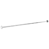 Peerless® PA905 Adjustable Shower Rod, 2-3/8 in Dia Rod x 44 to 72 in L Rod/Track, Stainless Steel, Chrome