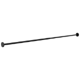 Peerless® PA905-BL Adjustable Shower Rod, 2-3/8 in Dia Rod x 44 to 72 in L Rod/Track, Stainless Steel, Matte Black