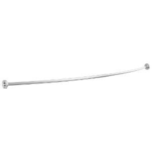 Peerless® PA906 Adjustable Shower Rod, 2-1/16 in Dia Rod x 44 to 72 in L Rod/Track, Stainless Steel, Chrome