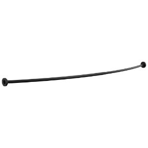 Peerless® PA906-BL Adjustable Shower Rod, 2-1/16 in Dia Rod x 44 to 72 in L Rod/Track, Stainless Steel, Matte Black