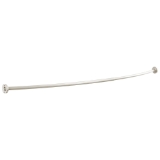 Peerless® PA906-BN Adjustable Shower Rod, 2-1/16 in Dia Rod x 44 to 72 in L Rod/Track, Stainless Steel, Brushed Nickel