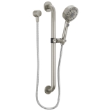 Peerless® PTT24047-BN 13 Series Precept® Adjustable Slide Hand Shower, 4-9/16 in Dia Shower Head 6 Shower Head, 1.5 gpm Flow Rate, 72 in L Hose, 1/2 in NPT Connection, Brushed Nickel