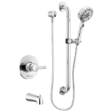 Peerless® PTT24147 13 Series Precept® Adjustable Slide Hand Shower, 4-9/16 in Dia Shower Head 6 Shower Head, 1.5 gpm Flow Rate, 72 in L Hose, 1/2 in NPT Connection, Chrome