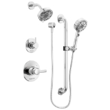 Peerless® PTT24247 13 Series Precept® Adjustable Slide Hand Shower, 4-9/16 in Dia Shower Head 6 Shower Head, 1.5 gpm Flow Rate, 72 in L Hose, 1/2 in NPT Connection, Chrome