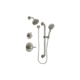 Peerless® PTT24247-BN 13 Series Precept® Adjustable Slide Hand Shower, 4-9/16 in Dia Shower Head 6 Shower Head, 1.5 gpm Flow Rate, 72 in L Hose, 1/2 in NPT Connection, Brushed Nickel