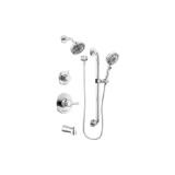 Peerless® PTT24447 13 Series Precept® Adjustable Slide Hand Shower, 4-9/16 in Dia Shower Head 6 Shower Head, 1.5 gpm Flow Rate, 72 in L Hose, 1/2 in NPT Connection, Chrome