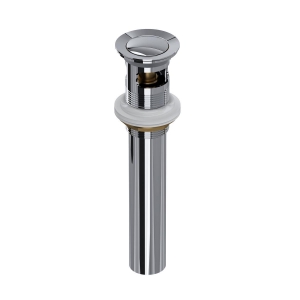 Rohl® 0127DOFAPC Lavatory Push Drain With Overflow, Polished Chrome