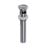 Rohl® 0127DOFAPC Lavatory Push Drain With Overflow, Polished Chrome