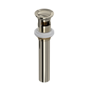 Rohl® 0127DOFPN Lavatory Push Drain With Overflow, Polished Nickel