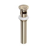 Rohl® 0127DOFSTN Lavatory Push Drain With Overflow, Satin Nickel