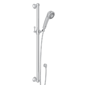 Perrin & Rowe 1273NAPC Cross Collection Handshower Set, Multi-Function Shower Head, 1.8 gpm Flow Rate, Polished Chrome