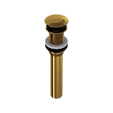 Rohl® 5445ULB Lavatory Push Drain Without Overflow, Unlacquered Brass