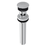 Rohl® 5447APC Lavatory Push Drain With Overflow, Polished Chrome