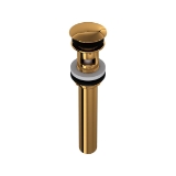 Perrin & Rowe® 5447EG Lavatory Push Drain With Overflow, English Gold