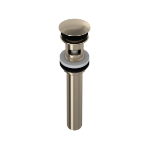 Rohl® 5447STN Lavatory Push Drain With Overflow, Satin Nickel