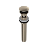 Rohl® 5447STN Lavatory Push Drain With Overflow, Satin Nickel