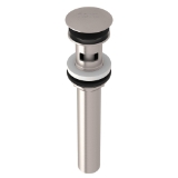 Rohl® 5447STN Lavatory Push Drain With Overflow, Satin Nickel