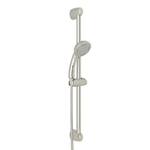 Perrin & Rowe® D63003PN Cross Collection Handshower Hand Set Single-Function, 3-5/8 in Dia Shower Head 3-Function Shower Head, 1.8 gpm Flow Rate, Satin Nickel