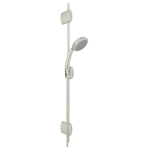 Perrin & Rowe D96001PN Rohl Cross Collection Handshower Set, 4-Function Shower Head, 1.8 gpm Flow Rate, Polished Nickel