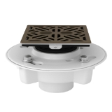 Perrin & Rowe® SDPVC2/3-3144EB PVC 2" X 3" Drain Kit With 3144 Mosaic Decorative Cover, English Bronze