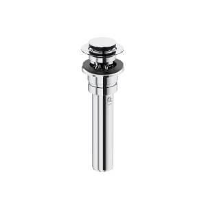 Perrin & Rowe® U.0127DOFAPC Lavatory Push Drain With Overflow, Polished Chrome