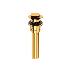 Perrin & Rowe® U.0127DOFEG Lavatory Push Drain With Overflow, English Gold