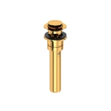 Perrin & Rowe® U.0127DOFEG Lavatory Push Drain With Overflow, English Gold