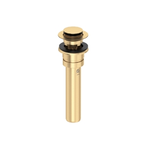 Perrin & Rowe® U.0127DOFSEG Lavatory Push Drain With Overflow, Satin English Gold