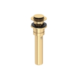 Perrin & Rowe® U.0127DOFSEG Lavatory Push Drain With Overflow, Satin English Gold