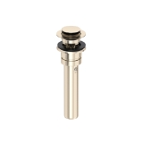 Perrin & Rowe® U.0127DOFSTN Lavatory Push Drain With Overflow, Satin Nickel