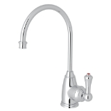 Perrin & Rowe® U.1307LS-APC-2 Georgian Era Georgian C-Spout Hot Water Faucet, 0.5 gpm Flow Rate, Polished Chrome