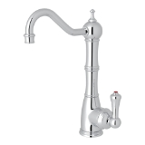 Perrin & Rowe® U.1323LS-APC-2 Edwardian Georgian C-Spout Hot Water Faucet, 0.5 gpm Flow Rate, Polished Chrome