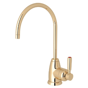 Perrin & Rowe® U.1347LS-EG-2 Holborn Georgian C-Spout Hot Water Faucet, 0.5 gpm, English Gold