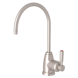 Perrin & Rowe® U.1347LS-STN-2 Holborn Georgian C-Spout Hot Water Faucet, 0.5 gpm, Satin Nickel