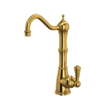 Perrin & Rowe® U.1621L-ULB-2 Edwardian Traditional Filtration, 0.5 gpm Flow Rate, Column Spout, Unlacquered Brass