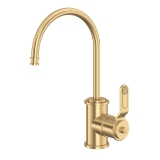 Perrin & Rowe® U.1633HT-SEG-2 Armstrong Kitchen Faucet Pulldown Single Trattoria, 0.5 gpm Flow Rate, Satin English Gold